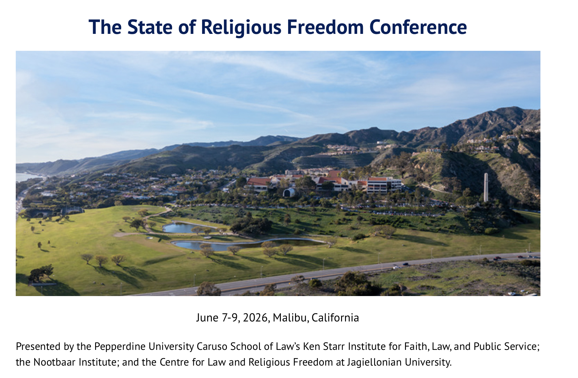 Malibu Conference: The State of Religious Freedom 2026